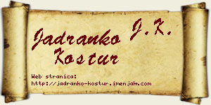 Jadranko Kostur vizit kartica